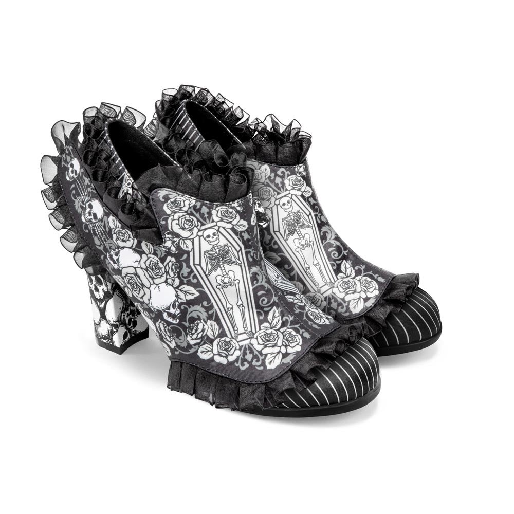 Victorian Hot Chocolate Design High Heels, Size 9, Removable Cover